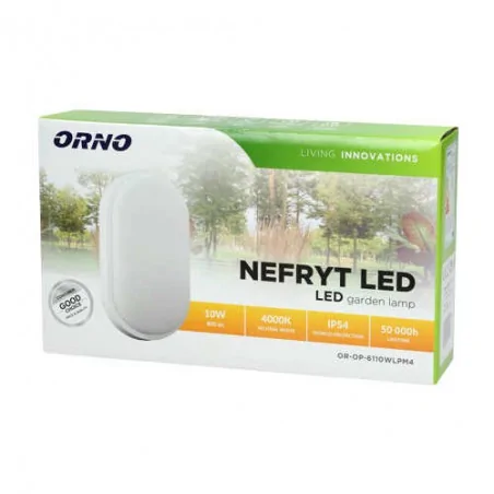 Oprawy-led-zewnetrzne - oprawa ogrodowa led biała o mocy 10w ip54 4000k or-op-6110wlpm4 nefryt led orno 