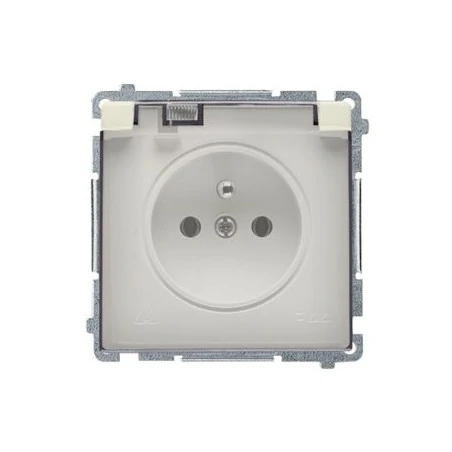 Gniazda-elektryczne - beżowe gniazdo wtyczkowe ip44 -  klapka bmgz1b.01/12a simon basic kontakt-simon 