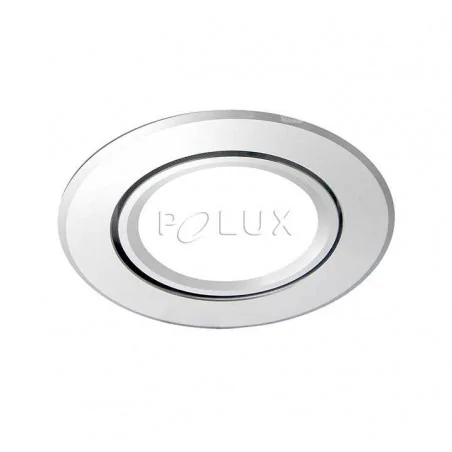 Oprawy-sufitowe-ruchome - srebrne oczko sufitowe uchylne z oprawką gu10 8w east opal 301543 polux 