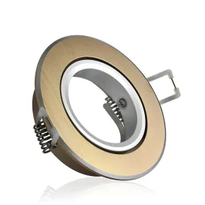 Oprawy-sufitowe-ruchome - złota szczotkowana oprawa sufitowa ruchoma gu10 8w east opal 301574 polux