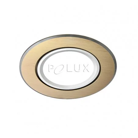 Oprawy-sufitowe-ruchome - złota szczotkowana oprawa sufitowa ruchoma gu10 8w east opal 301574 polux 