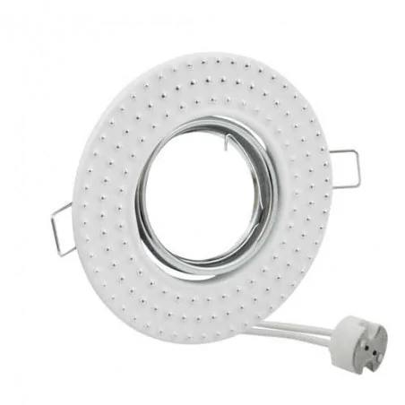 Oprawy-sufitowe-ruchome - oczko sufitowe ruchome biało srebrne 8w gu10 mr16 fobos 7807 310279 polux 