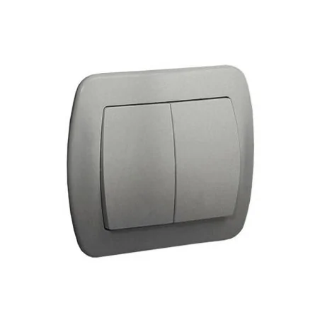 Wylaczniki-podwojne - srebrny włącznik świecznikowy aw5/26 simon akord kontakt-simon 