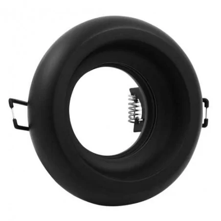 Oprawy-sufitowe-ruchome - oprawa podtynkowa gipsowa stała czarny mat mr16 5w helios 309990 polux 