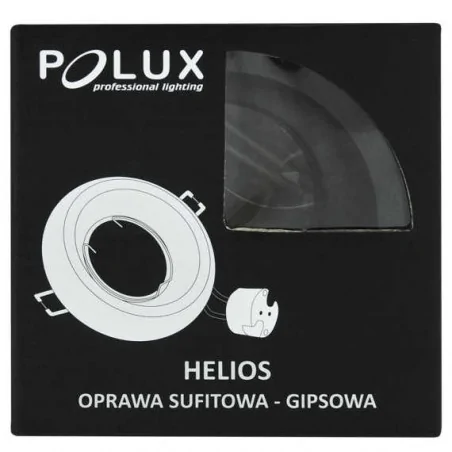 Oprawy-sufitowe-ruchome - oprawa podtynkowa gipsowa stała czarny mat mr16 5w helios 309990 polux 