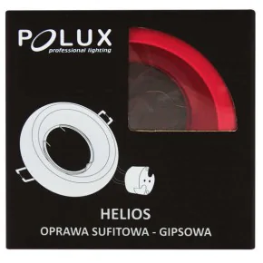 Oprawy-sufitowe-ruchome - czerwone oczko sufitowe podtynkowe stałe 5w mr16 helios 310019 polux 