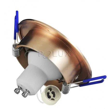 Oprawy-sufitowe-ruchome - złote oczko sufitowe regulowane żarówka led+oprawka 3w1 sun olal led 301215 polux 