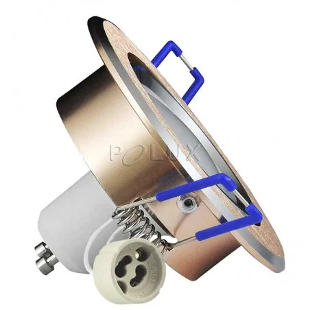 Oprawy-sufitowe-ruchome - złote oczko sufitowe regulowane żarówka led+oprawka 3w1 sun olal led 301215 polux 