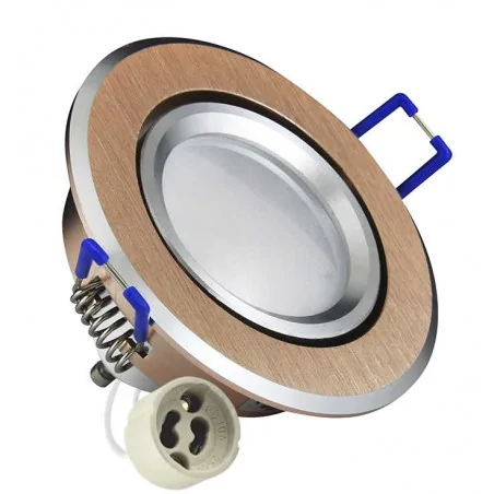 Oprawy-sufitowe-ruchome - złote oczko sufitowe regulowane żarówka led+oprawka 3w1 sun olal led 301215 polux 