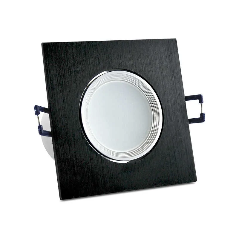 Oprawy-sufitowe-ruchome - czarna oprawa sufitowa led kwadratowa podtynkowa 6w 3000k ip40 moon olal 301857 polux firmy POLUX GOLDLUX 