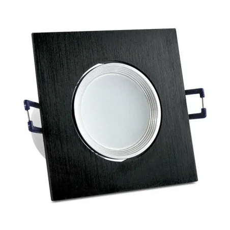 Oprawy-sufitowe-ruchome - czarna oprawa sufitowa led kwadratowa podtynkowa 6w 3000k ip40 moon olal 301857 polux 