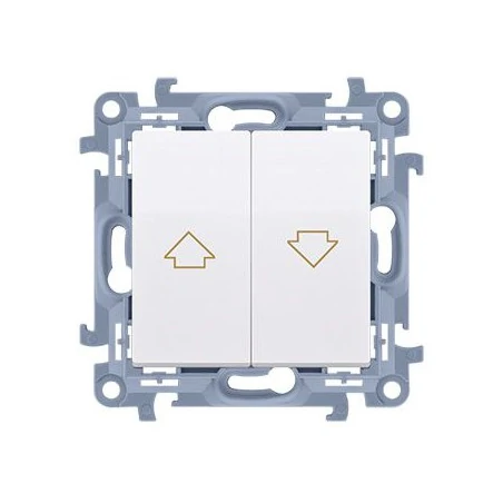 Wylaczniki-zaluzjowe - biały przycisk żaluzjowy pojedynczy czp1.01/11 simon 10 kontakt-simon 