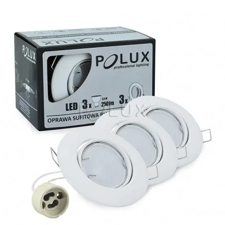 Oprawy-sufitowe-ruchome - ruchome oczka sufitowe białe podtynkowe zestaw olin 306210 polux  Oprawy-sufitowe-ruchome - ruchome oczka sufitowe białe podtynkowe zestaw olin 306210 polux