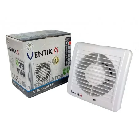 Wentylatory-o-srednicy-125 - wentylator standardowy fi125 biały 9,4w solid silent 125 ventika 