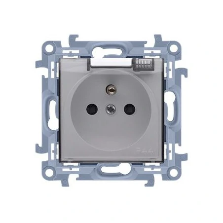 Gniazda-elektryczne - białe gniazdo pojedyncze ip44 z klapka cgz1b.01/11a simon 10 kontakt-simon 