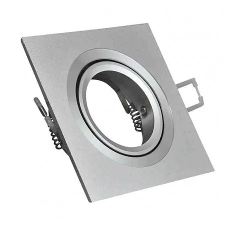 Oprawy-sufitowe-ruchome - oprawa sufitowa kwadratowa srebrna piaskowana regulowana gu10 south opal polux 