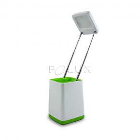 Lampki-biurkowe - lampka biurkowa led z pojemnikiem na przybory szkolne zielona helsinki polux 