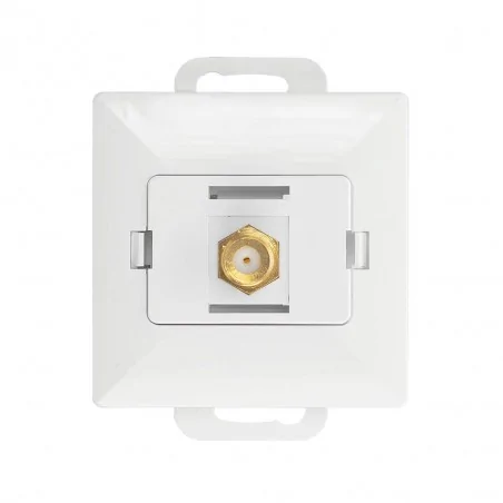 Gniazda-antenowe - gniazdo antenowe typu f białe tv-fx-f1/p1 perła abex 