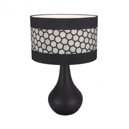 Lampki-nocne - elegancka biało-czarna lampka stołowa e14 wanda 03804 ideus 