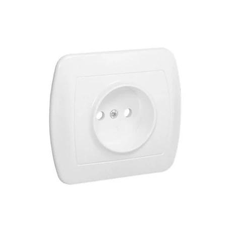 Gniazda-elektryczne - białe gniazdo pojedyncze bez uziemienia  ag1e/11 simon akord kontakt-simon 