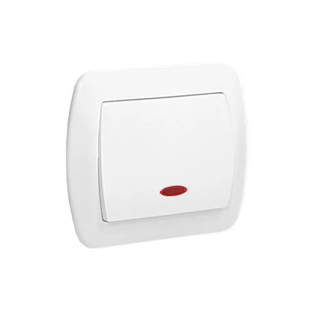 Wylaczniki-jednobiegunowe - biały włącznik jednobiegunowy z podświetleniem aw1l/11 simon akord kontakt-simon 