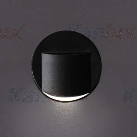 Oswietlenie-schodowe - czarna oprawa schodowa led okrągła 4000k 12v dc erinus b-nw kanlux 