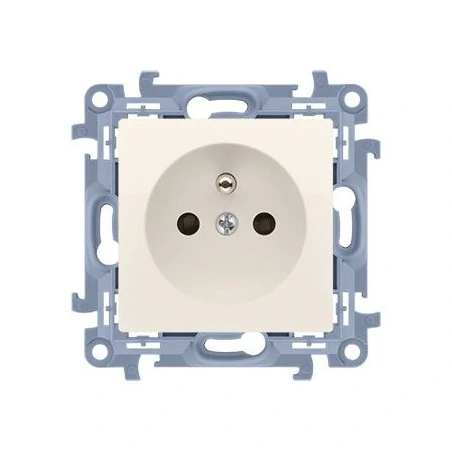 Gniazda-elektryczne - kremowe gniazdo pojedyncze z uziemieniem cgz1.01/41 simon 10 kontakt-simon 