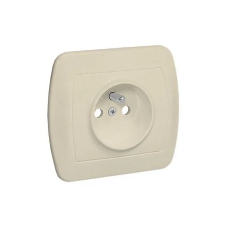 Gniazda-elektryczne - beżowe gniazdo pojedyncze z uziemieniem agz1e/12 simon akord kontakt-simom 
