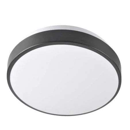 Plafony - smukła plafoniera led w czarnej obudowie neutralne światło 24w kern 40cm polux 