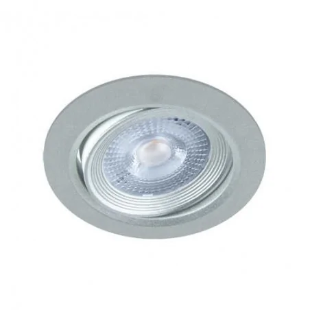 Oprawy-sufitowe - okrągłe oczko sufitowe ruchome srebrne 5w 4000k moni led c 03857 ideus 