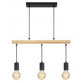 IZZY LAMPA WISZĄCA 3X60W E27 CZARNY