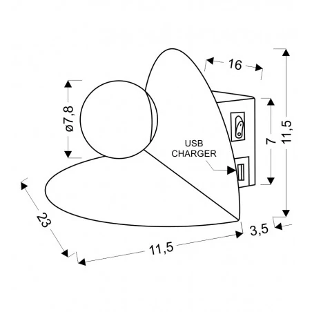 Kinkiety-do-salonu - lampa ścienna led + ładowarka usb 4w 4000k zenit 21-76038 candellux 