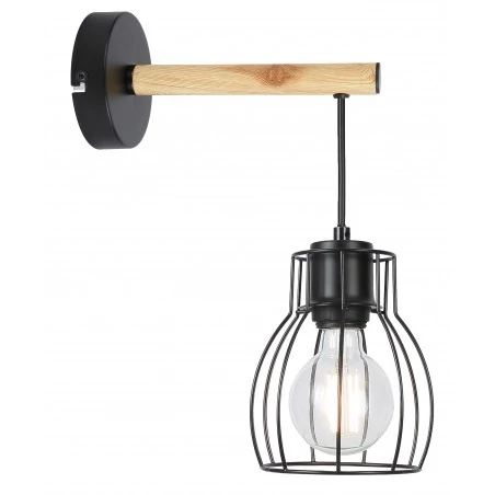 Kinkiety-do-salonu - kinkiet w stylu industrialnym czarny 1x60w e27 bernita 21-77059 candellux 