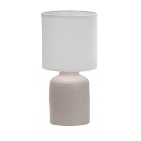 Lampki-biurkowe - ceramiczna lampa gabinetowa beżowa 1x40w e14 iner 41-79879 candellux 