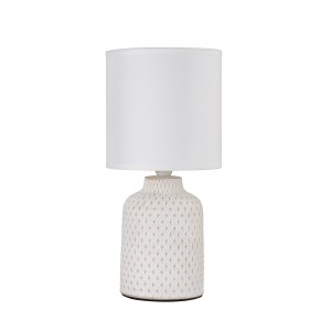 Lampki-nocne - lampa stołowa biała nocna ceramika iner candellux 41-79848 