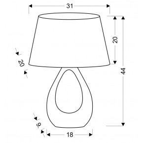Lampki-nocne - lampa gabinetowa ceramiczna beżowo-biała 1x60w e27 romano 41-79954 candellux 