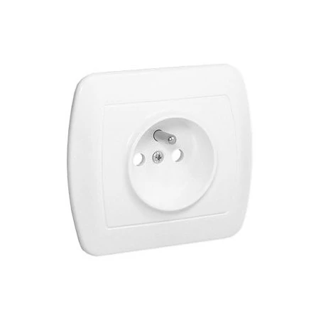 Gniazda-elektryczne - białe gniazdo pojedyncze z uziemieniem agz1e/11 simon akord kontakt-simon 