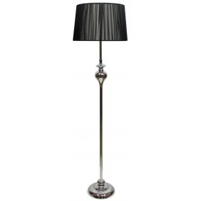 Lampy-stojace - lampa podłogowa w nowoczesnym stylu czarno-chromowa 1x60w e27 gillenia 51-21420 candellux 