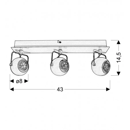 Lampy-sufitowe - czarno matowe oświetlenie wiszące o ruchomych kloszach 3x3w led gu10 tony 93-25029-z candellux 