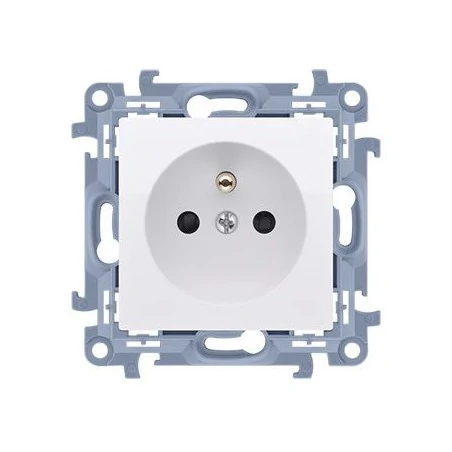 Gniazda-elektryczne - białe gniazdo pojedyncze z uziemieniem cgz1.01/11 simon 10 kontakt-simon 