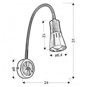 Kinkiety-do-salonu - czarna lampa ścienna - ruchoma 1x40w r50 e14 arena 91-81353 candellux 