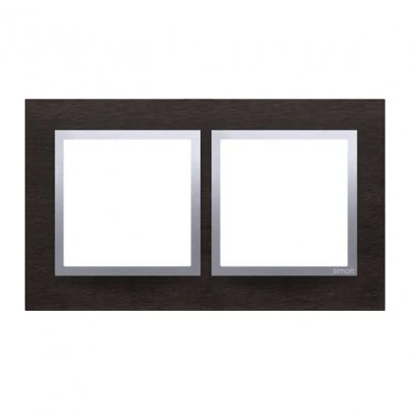 Ramki-podwojne - ramka podwójna metalowa inox yin drn2/78 simon 54 nature kontakt-simon 