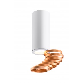Oswietlenie-sufitowe - lampa sufitowa tuba biała z regulowanymi pierścieniami gu10 2276076 candellux 