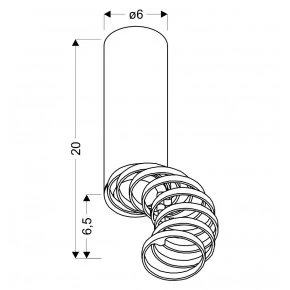 Oswietlenie-sufitowe - lampa sufitowa tuba biała z regulowanymi pierścieniami gu10 2276076 candellux 