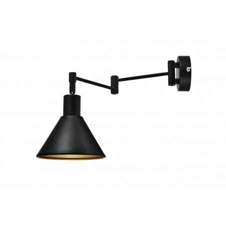 Kinkiety-do-salonu - regulowany kinkiet czarno-złoty 1x40w e14 copenhagen 21-75444 candellux 