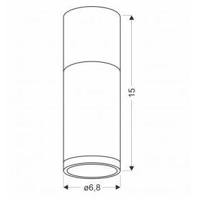 Oswietlenie-sufitowe - lampa sufitowa tuba 20cm szara z drewnianym elementem 2284286 candellux 