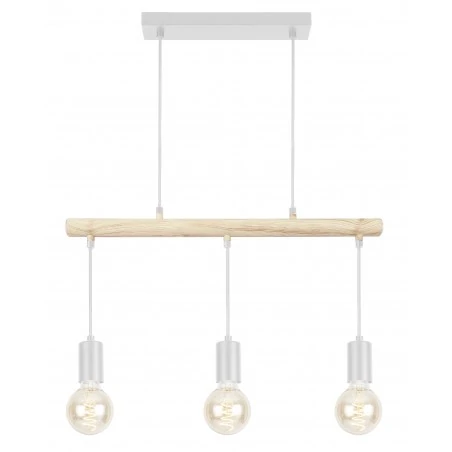 Lampy-sufitowe - biała lampa wisząca na 3 źródła światła 60w e27 izzy 33-78070 candellux 