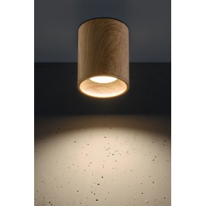 Oswietlenie-sufitowe - tuba sufitowa drewno gu10 7,9x10cm tuba 2277165 candellux 