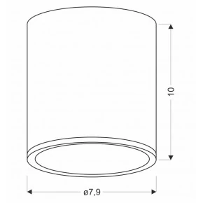 Oswietlenie-sufitowe - tuba sufitowa drewno gu10 7,9x10cm tuba 2277165 candellux 