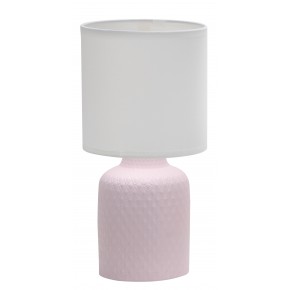 Lampki-nocne - stylowa lampa nocna biało-różowa 1x40w e14 iner 41-79855 candellux 